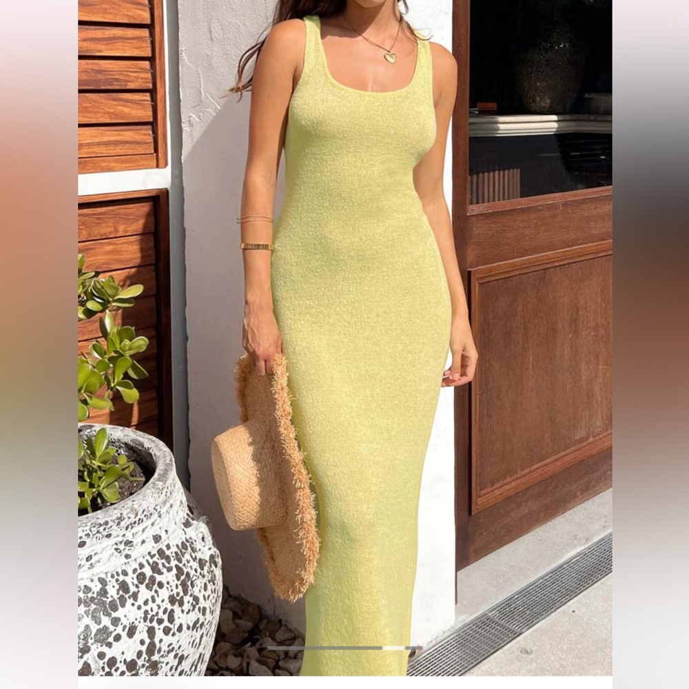 Beginning Boutique Light Yellow Maxi Dress